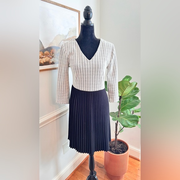 Ganni for Anthropologie Jersey Knit Fit & Flare Dress - Picture 1 of 5